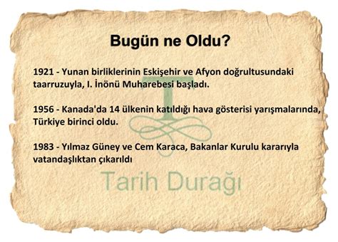 Tarihin İzleri 6 Mart Tarihte Bugün Neler Oldu?